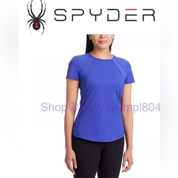 Spyder Ladies' Short Sleeve Active Top XXL NWOT Blue (Perineal) XXL - Picture 1 of 9
